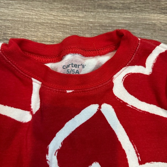 Carter’s 5 Kids Red Heart Pajamas - Picture 3 of 10